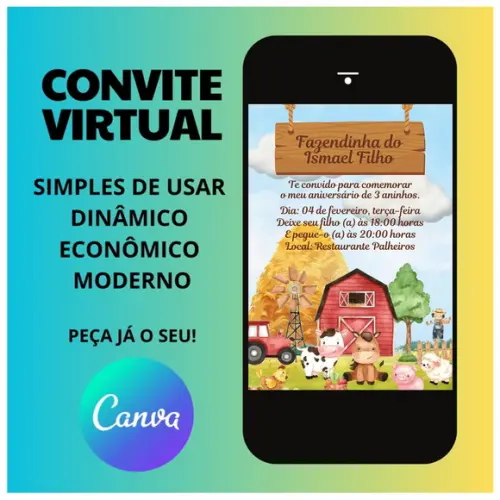 Convite Digital Fazendinha