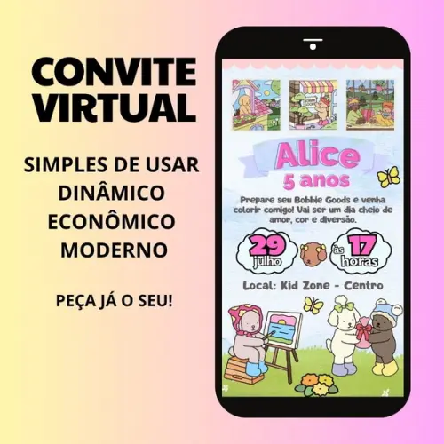 Convite Virtual Bobbie Goods