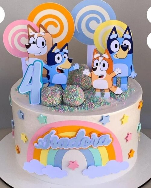 Topo de bolo Bluey