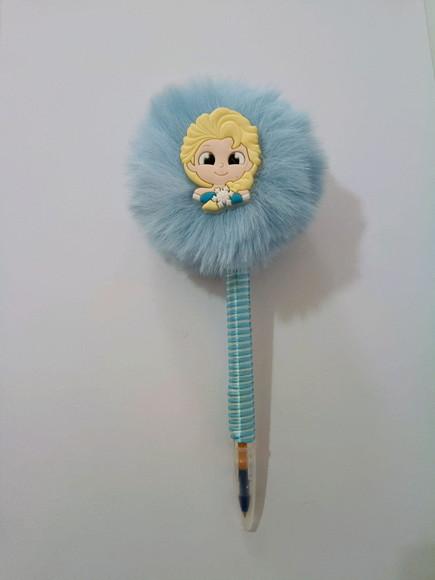 Caneta Pompom Frozen Elsa ou Anna - Unidade