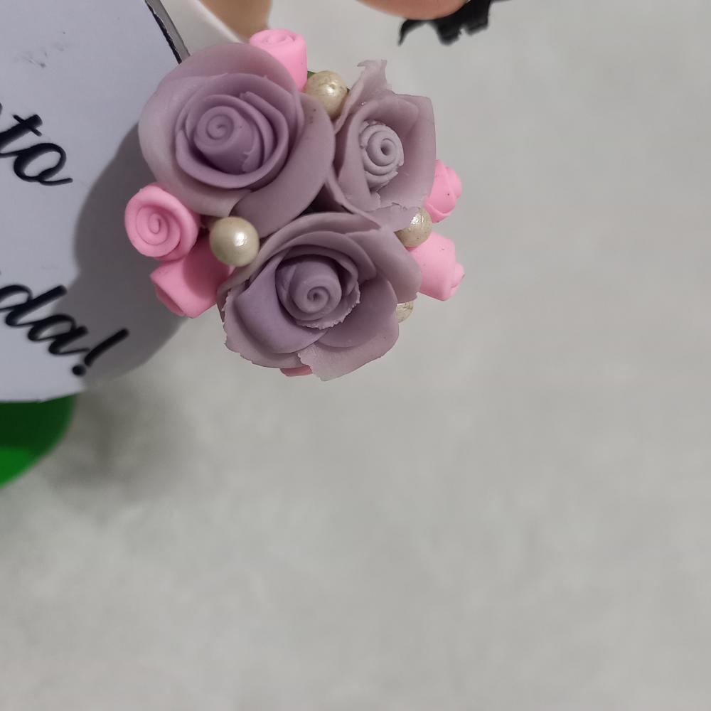 Mini Topo de bolo biscuit noivinhos para casamento 9