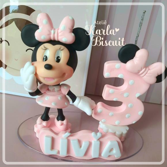 Topo de Bolo - Minnie Rosa