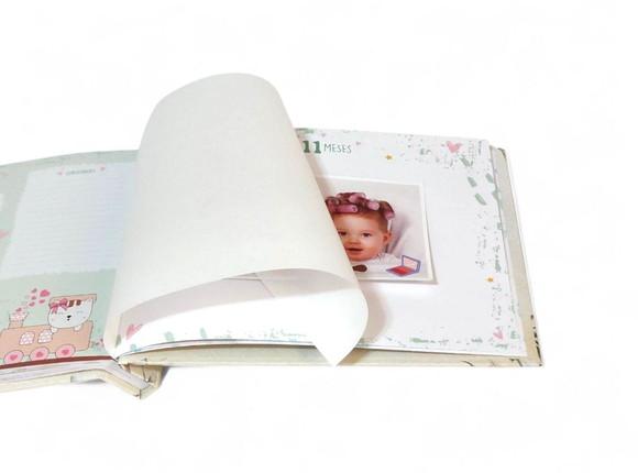 Livro do Bebê com Caixa Floral Verde Borboletas | Memolê