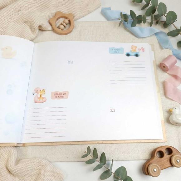 Livro do Bebê Luxo com Caixa Cerejeira Menina Memolê
