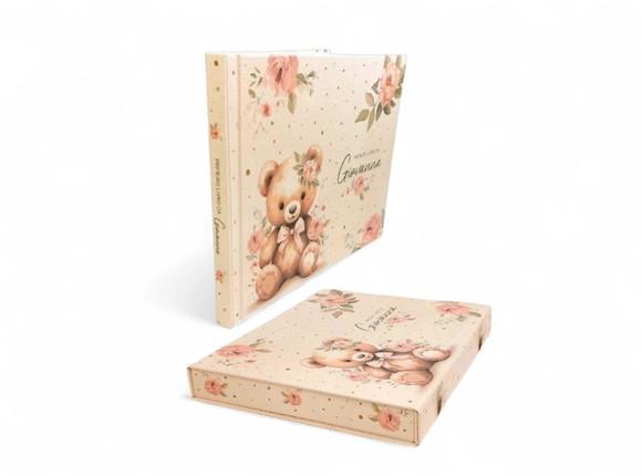 do Bebê Luxo com Caixa Ursinha Floral Menina Memolê