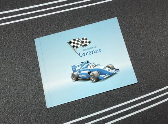 Livro do Bebê Minimalista Fórmula 1 Baby | Capa Dura Menino