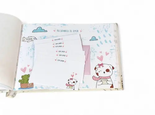Livro do Bebê com Caixa Floral Verde Borboletas | Memolê