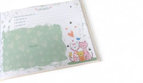 Livro do Bebê com Caixa Ursinho Flat com Balão - Capa Dura