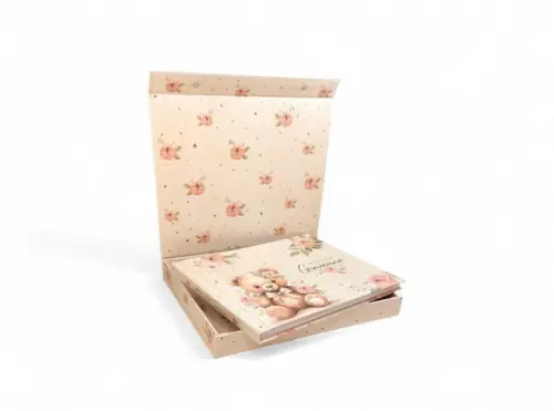 do Bebê Luxo com Caixa Ursinha Floral Menina Memolê
