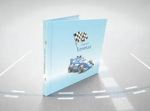 Livro do Bebê Minimalista Fórmula 1 Baby | Capa Dura Menino