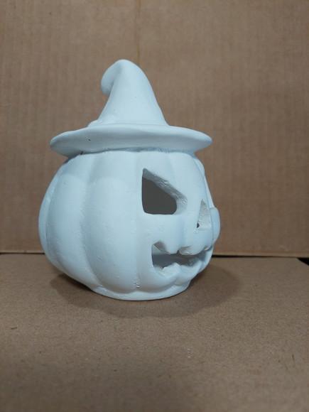 Abóbora de Halloween Decoração Abóbora em Gesso Cru