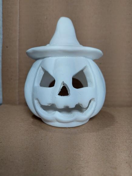 Abóbora de Halloween Decoração Abóbora em Gesso Cru