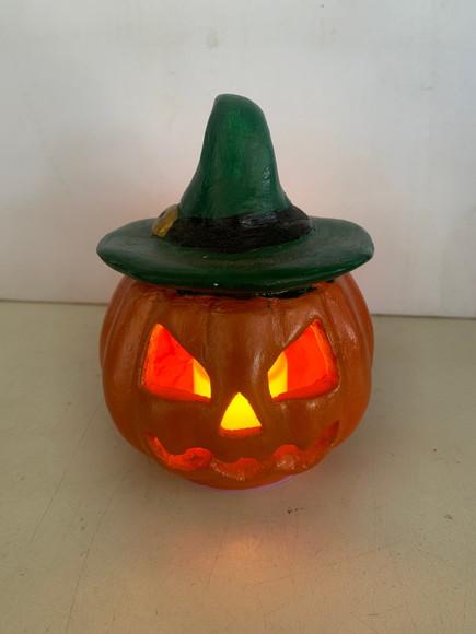 Abóbora de Halloween Decoração de Festa Halloween c/ Luz Led