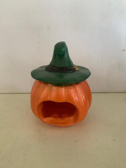 Abóbora de Halloween Decoração de Festa Halloween c/ Luz Led