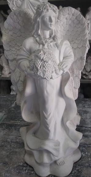 Anjo da Fortuna ou Imagem Anjo da Fartura em Gesso Cru