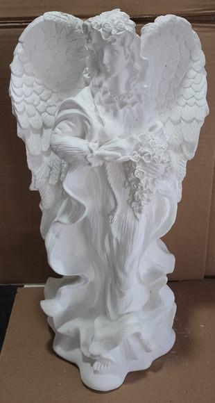 Anjo da Paz Imagem do Anjo Grande Escultura em Gesso Cru 48c