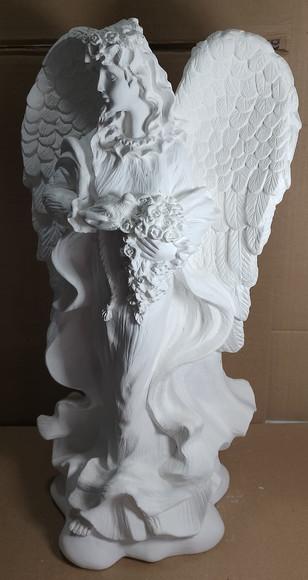 Anjo da Paz Imagem do Anjo Grande Escultura em Gesso Cru 48c