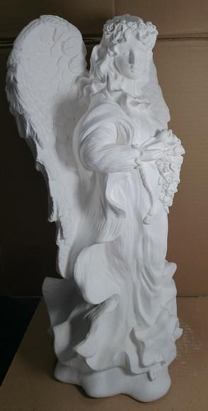 Anjo da Paz Imagem do Anjo Grande Escultura em Gesso Cru 48c