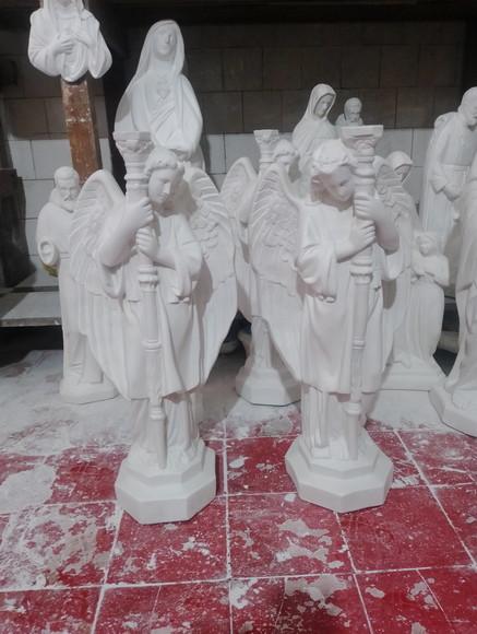 Anjos Tocheiro Imagem Anjo Tocha Par Grande 2 Esculturas