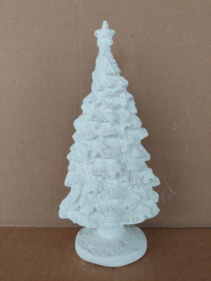 Arvore de Natal Imagem Tradicional em Gesso Cru C/18cm