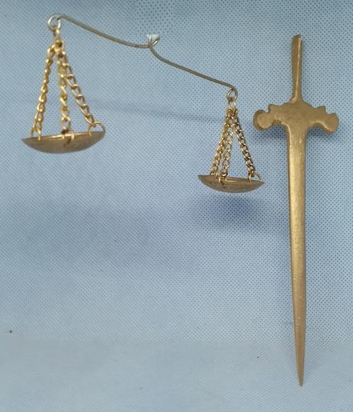 Balança e Espada para Colocar em Imagem de São Miguel Grande