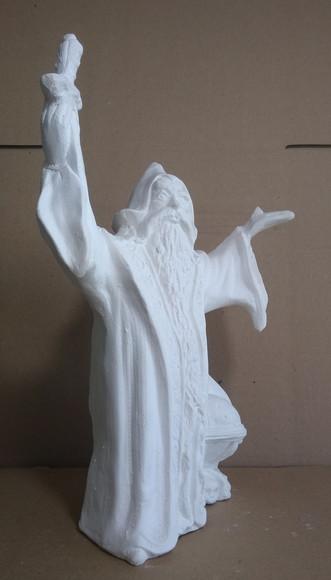 Bruxo Imagem Bruxo da Espada em Gesso Cru