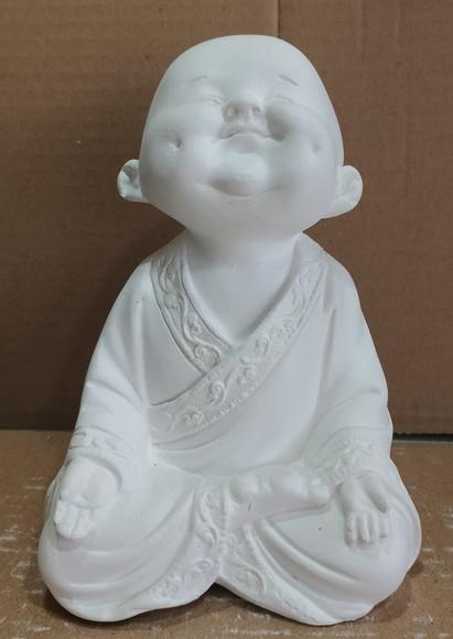 Buda Imagem Buda Monge Escultura em Gesso Cru Modelo Novo