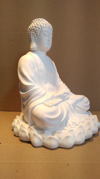 Buda Imagem Monge Flor de Lotus