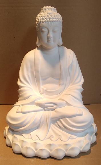 Buda Imagem Monge Flor de Lotus