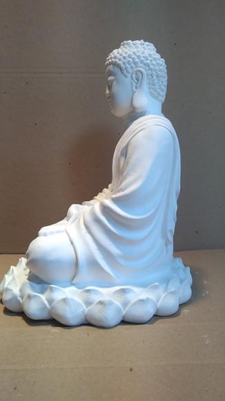Buda Imagem Monge Flor de Lotus