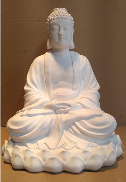 Buda Imagem Monge Flor de Lotus