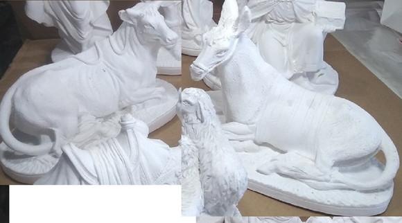 Burro e Vaca 2 Peças Avulsas do Presépio de 25cm