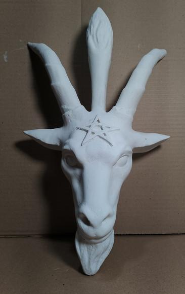Cabeça Baphomet Bafomé Imagem Exu Belzebu Placa para Parede
