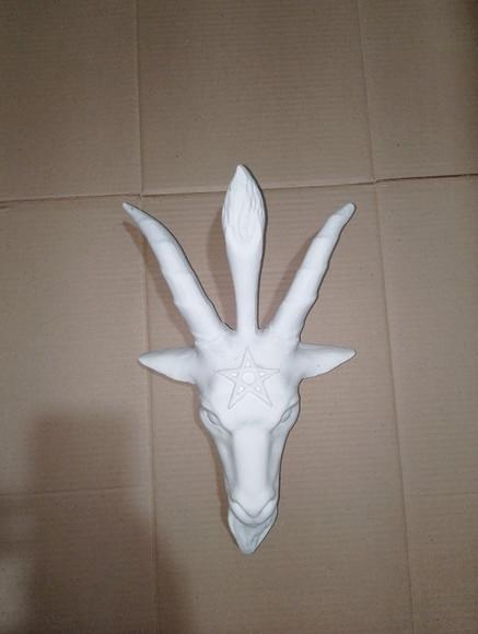 Cabeça Baphomet Bafomé Imagem Exu Belzebu Placa para Parede