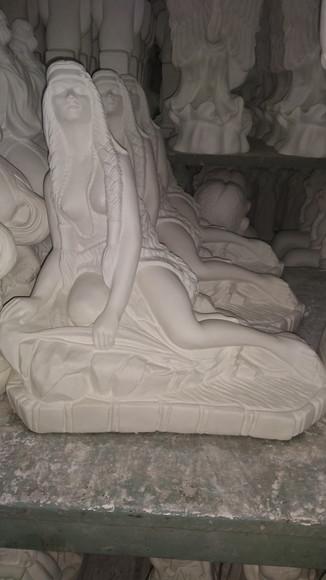 Cabocla Iracema Imagem da Índia Iracema Escultura Gesso Cru