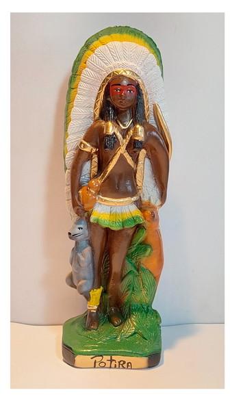 Cabocla Potira Imagem Pochira Caçadora Índia Menina 45cm