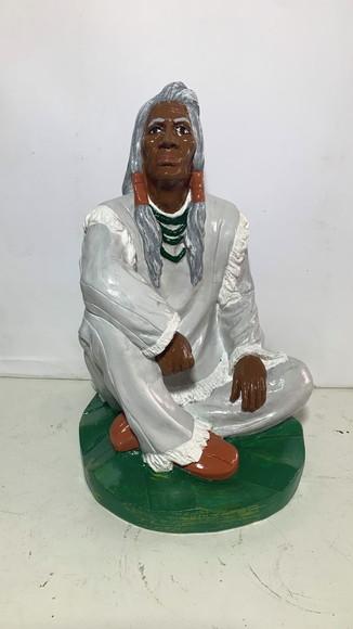 Caboclo Pajé Imagem Xamã Cacique Sentado Índio