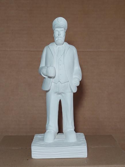 Capitão do Mar Escultura em Gesso Cru