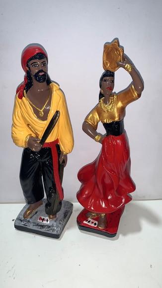 Casal de Ciganos Cigana do Pandeiro + Cigano do Violino