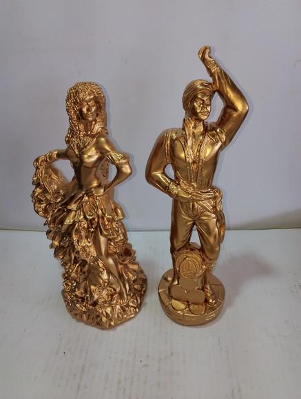 Casal de Ciganos Cigano do Ouro + Cigana 7 Saias do Ouro