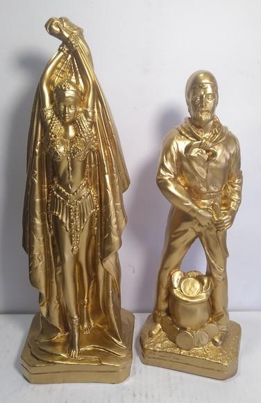 Casal de Ciganos do Ouro Imagem Cigana do Oriente + Cigano