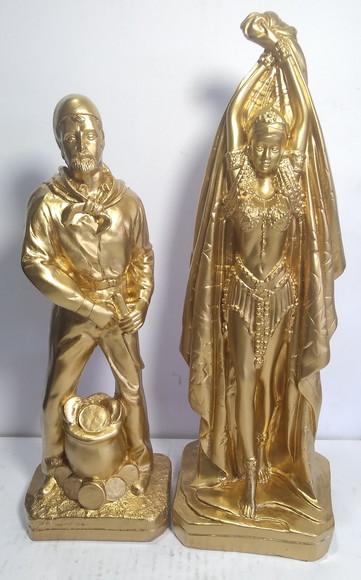 Casal de Ciganos do Ouro Imagem Cigana do Oriente + Cigano