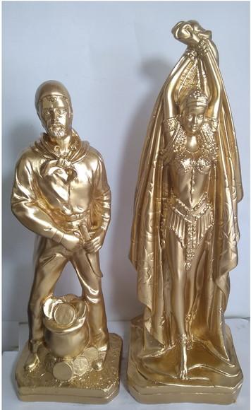 Casal de Ciganos do Ouro Imagem Cigana do Oriente + Cigano