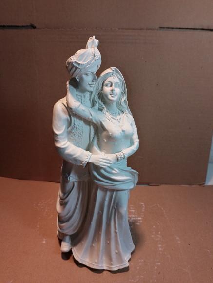 Casal de Marajá Imagens Casal Ciganos do Oriente Gesso Cru