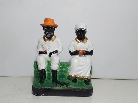 Casal Preto Velho Imagem Pai João Mãe Maria Casal Sentado