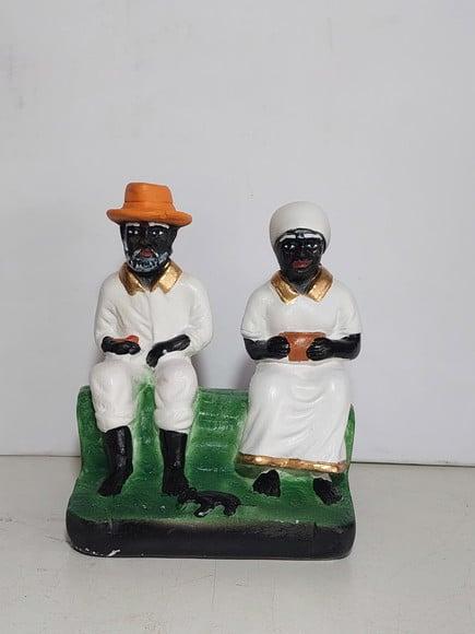 Casal Preto Velho Imagem Pai João Mãe Maria Casal Sentado