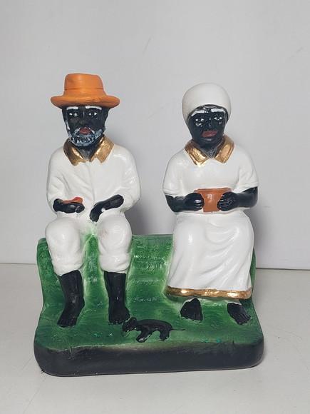 Casal Preto Velho Imagem Pai João Mãe Maria Casal Sentado