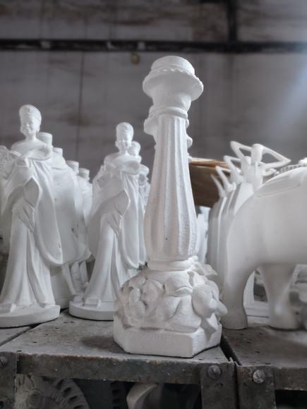Castiçal Barroco Imagem Castiçal Barroco Escultura Gesso Cru