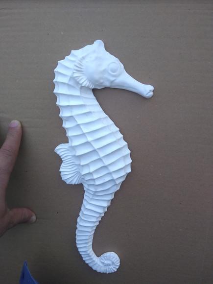 Cavalo Marinho Imagem de Pendurar na Parede Gesso Cru