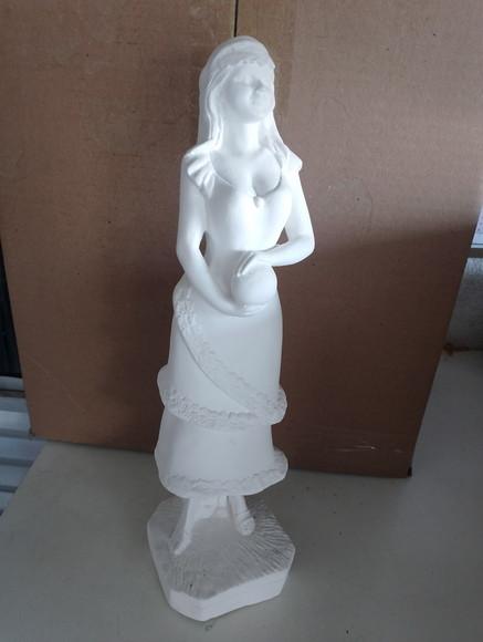 Cigana Cristal Imagem Cigana Dara Escultura em Gesso Cru 36c